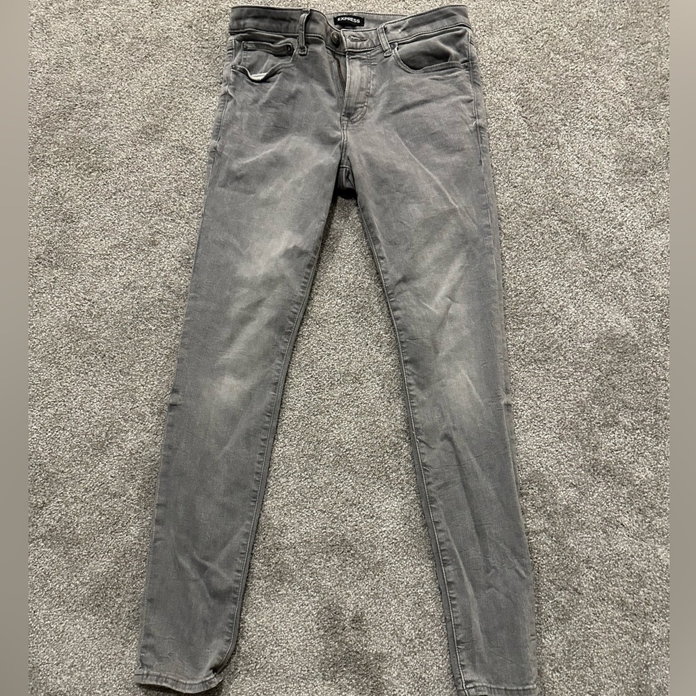 MEN’S Super Skinny Grey Express Jeans